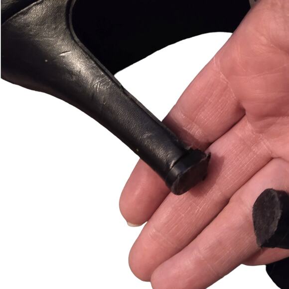 Lane Bryant Black Peep Toe Heels size 7 Wide Width - Picture 6 of 6